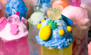 琉球工房ちゅら 沖縄クリームソーダキャンドル ブルーハワイ風アイス