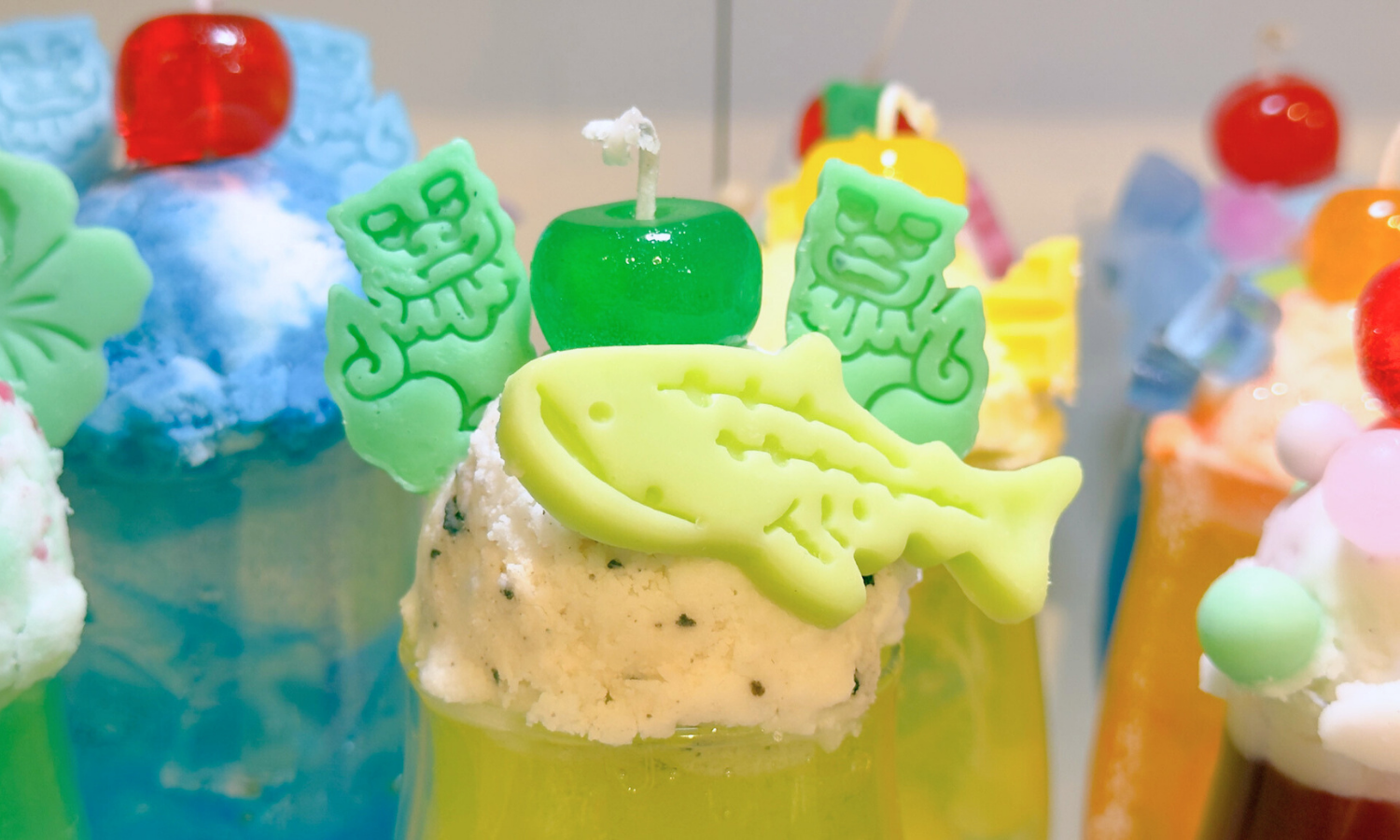 琉球工房ちゅら 沖縄クリームソーダキャンドル ジンベイザメクッキー