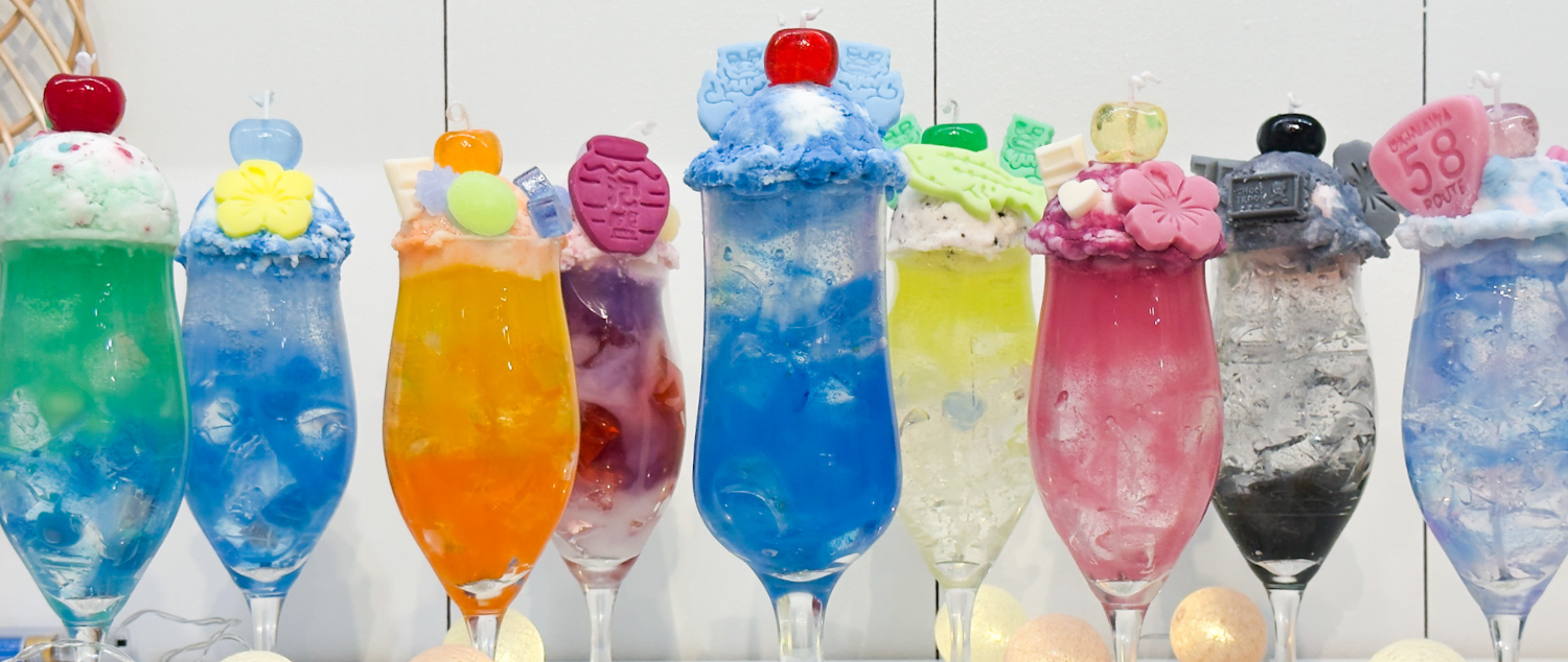 沖縄県北谷町 琉球工房ちゅら 沖縄クリームソーダキャンドル