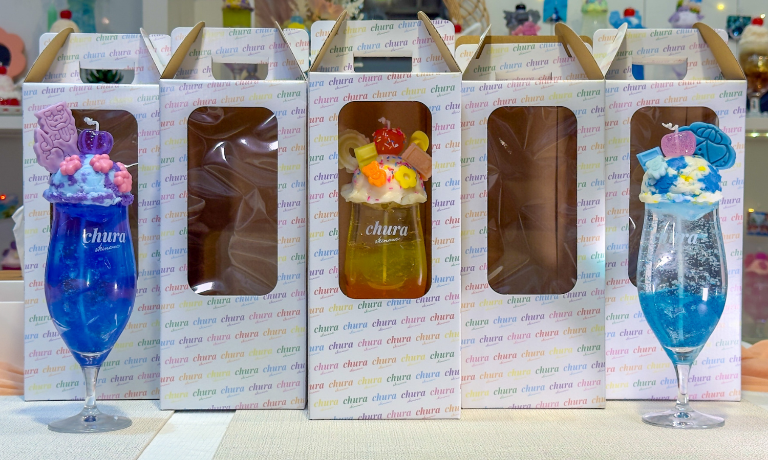 沖縄県北谷町 琉球工房ちゅら 沖縄クリームソーダキャンドル パッケージ