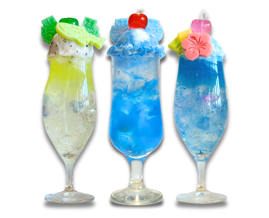 沖縄県北谷町 琉球工房ちゅら 沖縄クリームソーダキャンドル